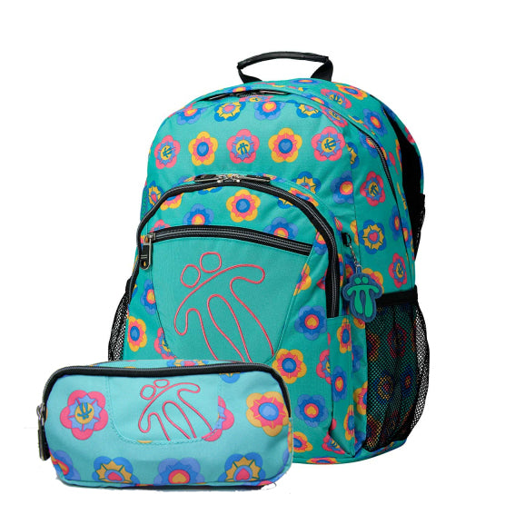 Mochila Escolar Acuarela+Estojo a Condizer