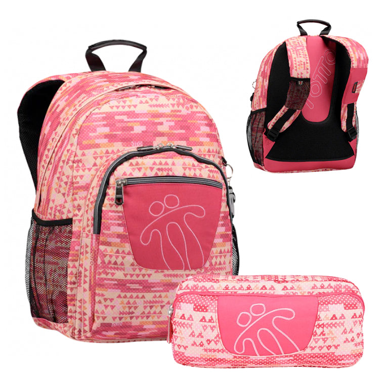 Mochila Escolar Acuarela+Estojo a Condizer
