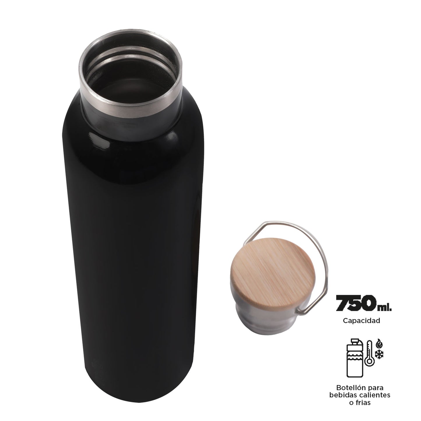 GARRAFA TÉRMICA WATE PRETA