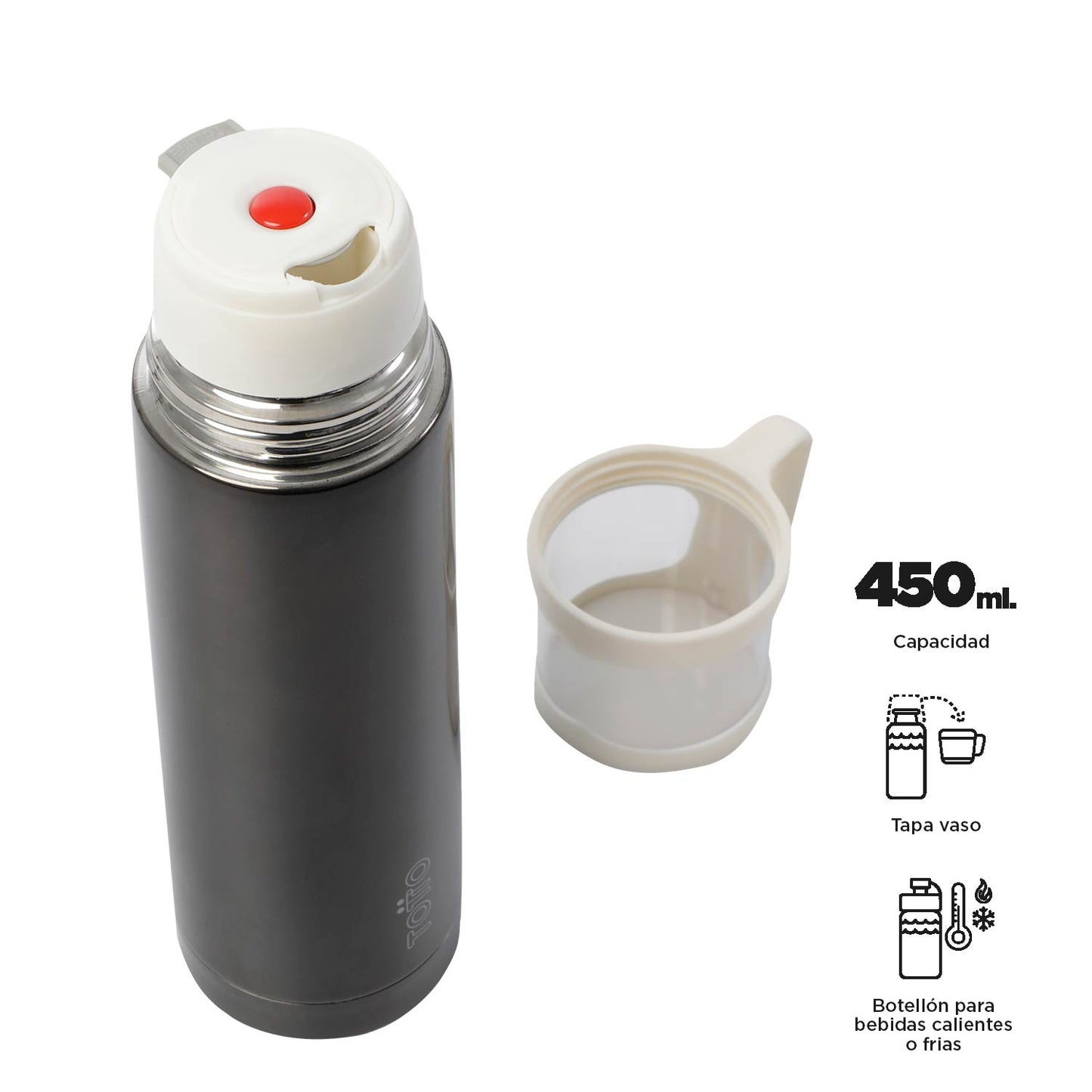 GARRAFA TÉRMICA KAFEE PRETA