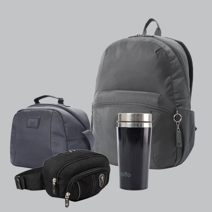 Mochila+Lancheira+Bolsa de Cintura+Garrafa G98