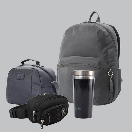 Mochila+Lancheira+Bolsa de Cintura+Garrafa G98