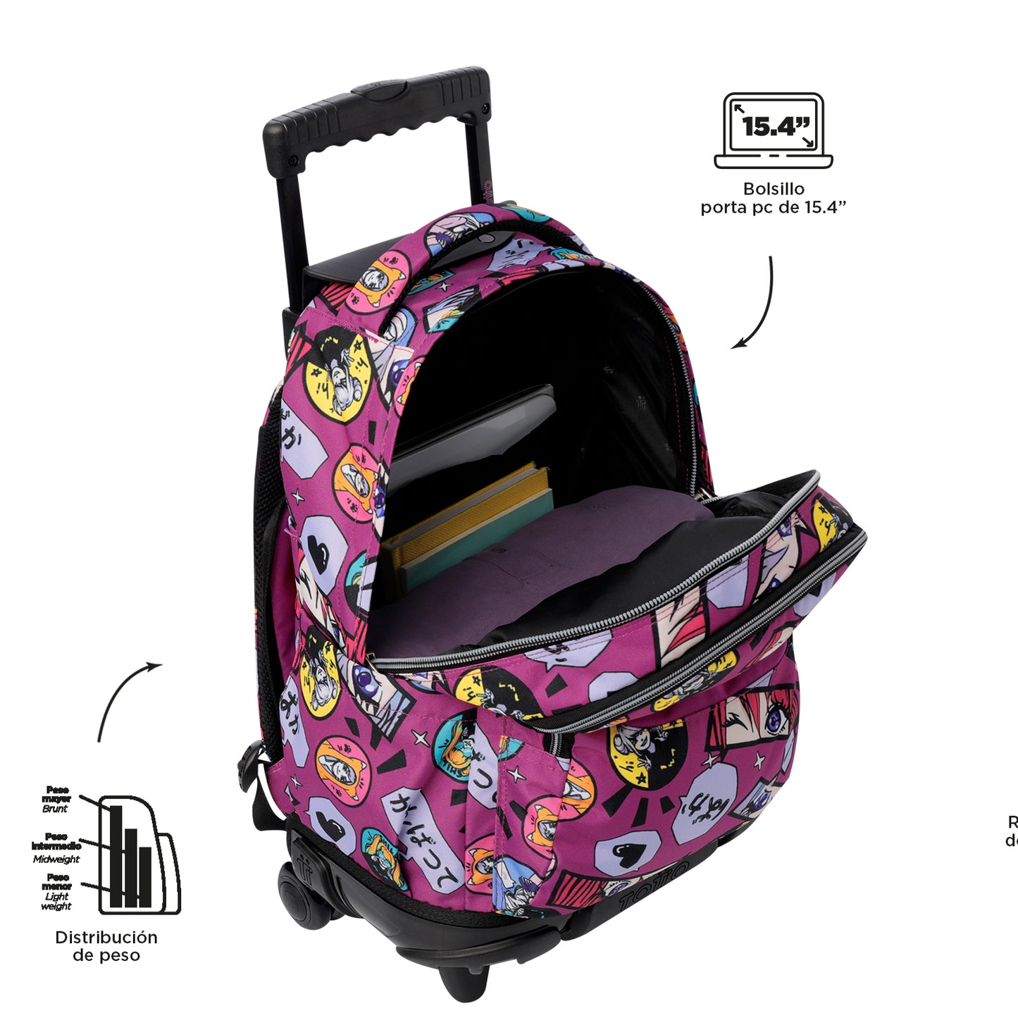 Trolley Escolar 8 a 12 anos Renglones 1KC