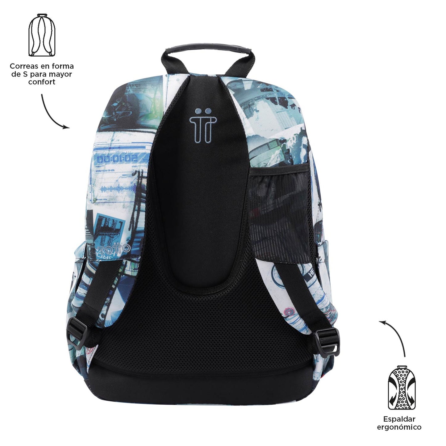 Mochila Escolar 8 a 12 anos Acuarela 4HV
