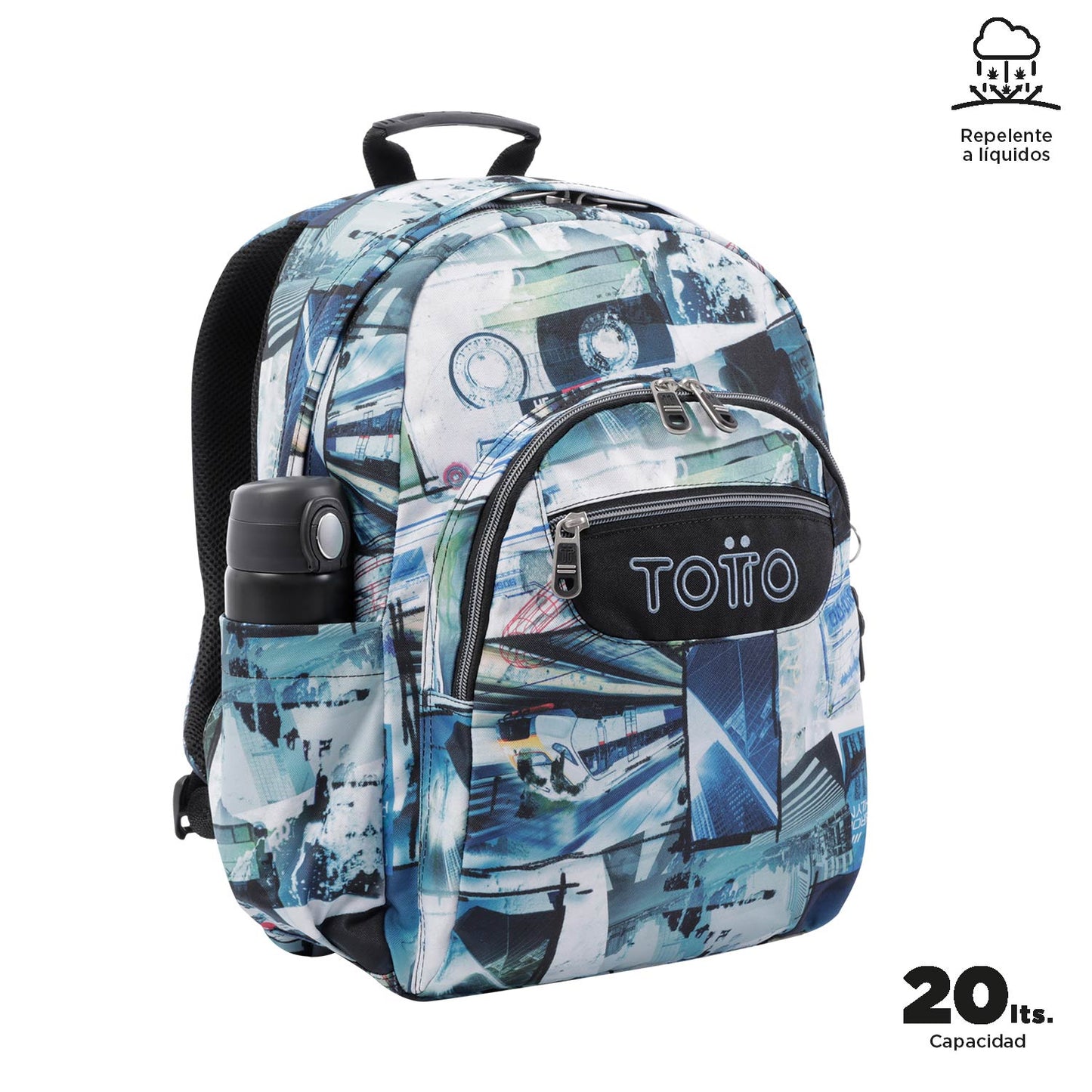 Mochila Escolar 8 a 12 anos Acuarela 4HV