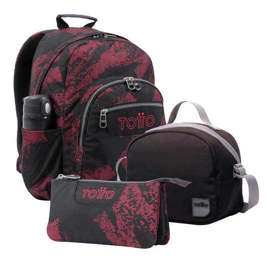 Conjunto Mochila+Estojo Triplo 5C5+Lancheira N01