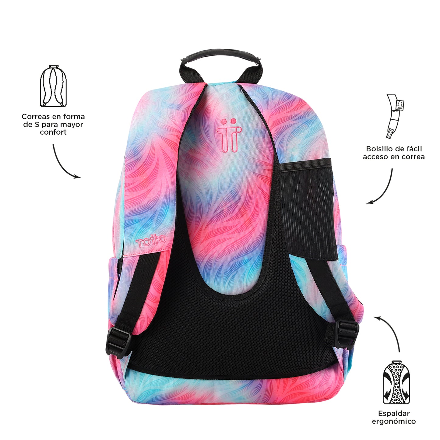 Mochila Escolar 8 a 12 anos Acuareles 9IZ
