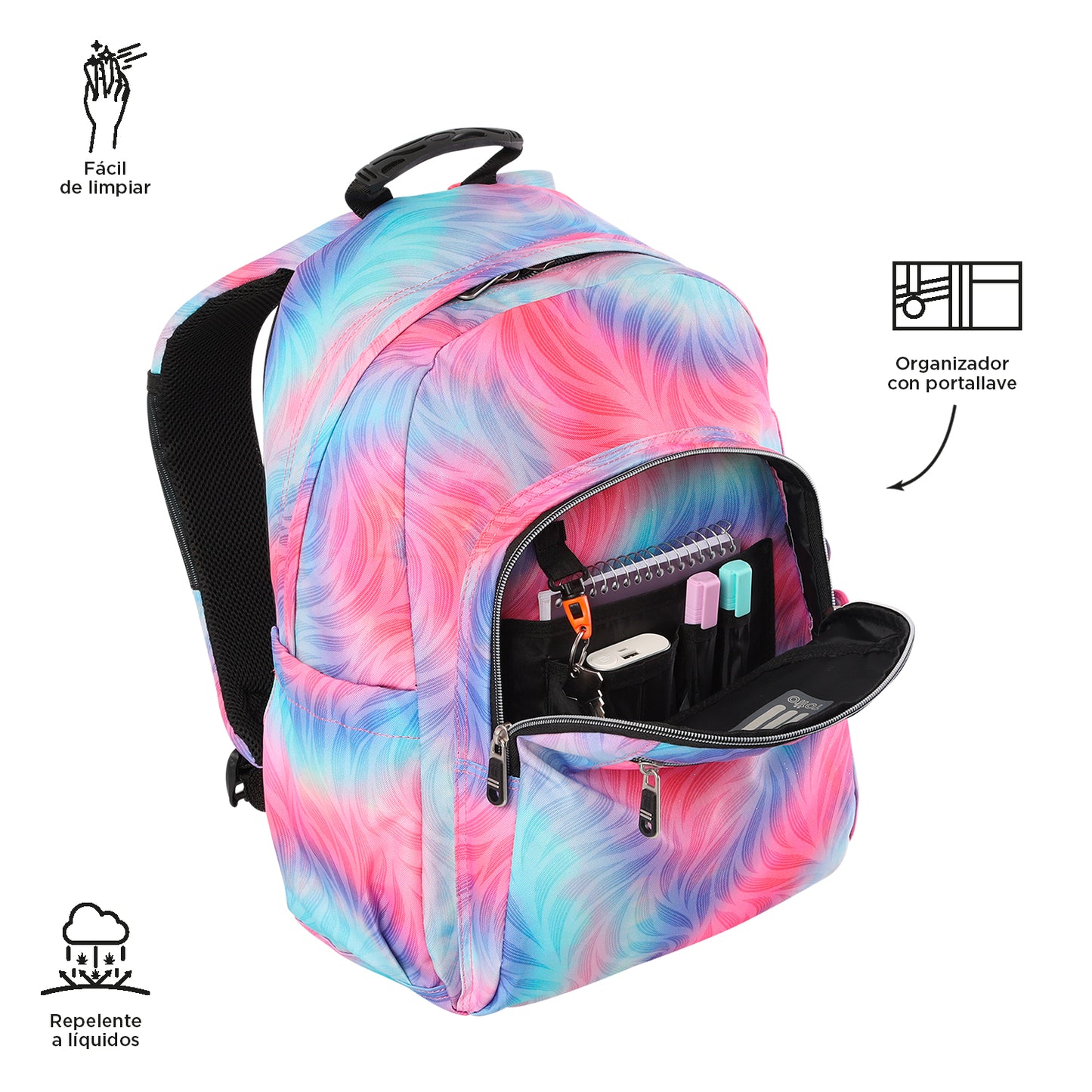 Mochila Escolar 8 a 12 anos Acuareles 9IZ