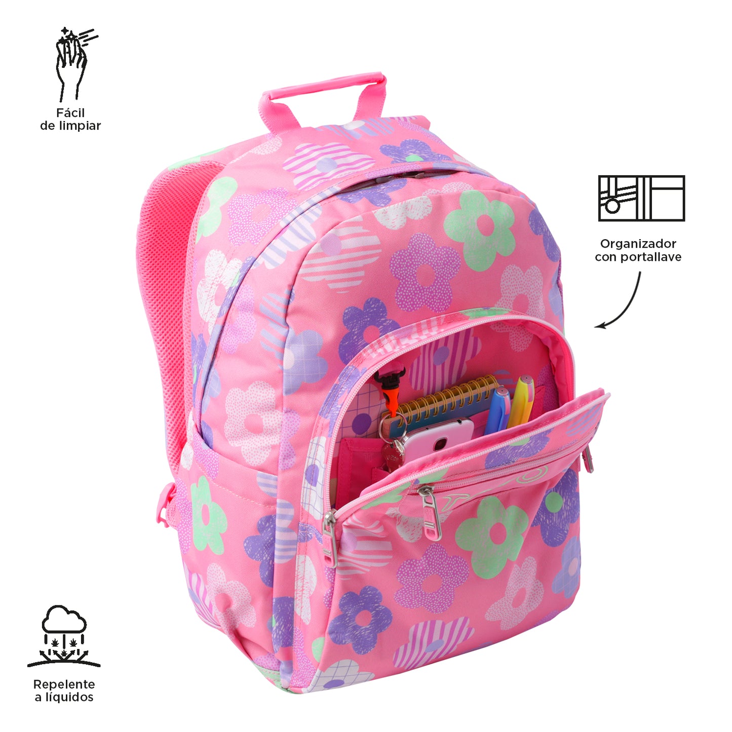 Mochila Escolar 8 a 12 anos Acuarela 0KE