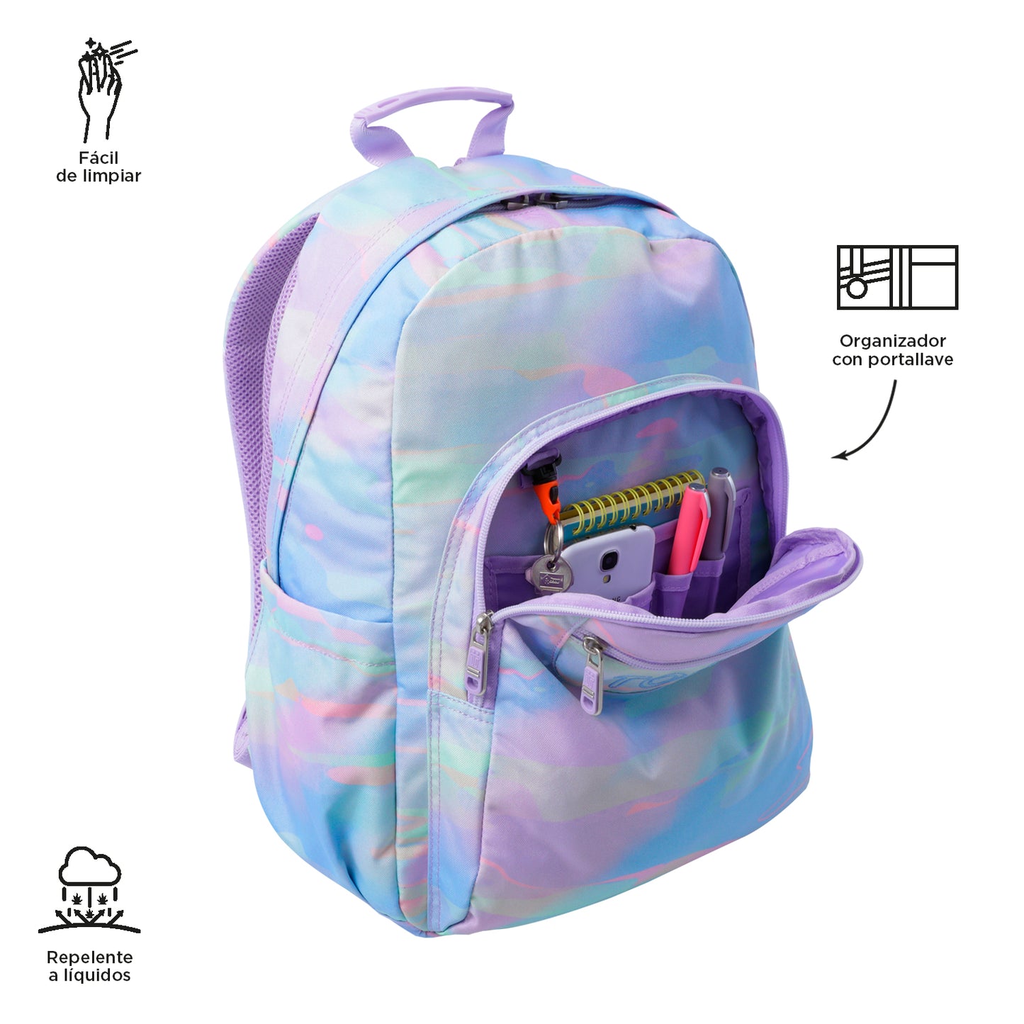 Mochila Escolar 8 a 12 anos Acuarela 5DO