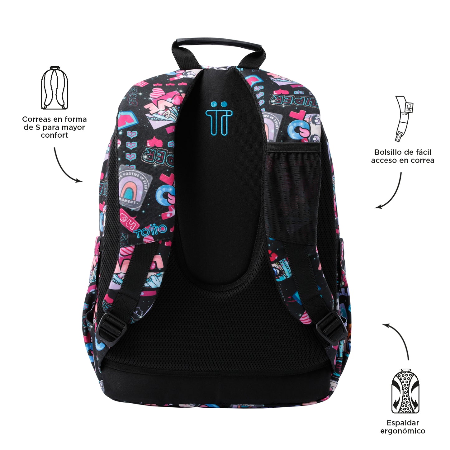 Mochila Escolar 8 a 12 anos Acuarela 6CZ