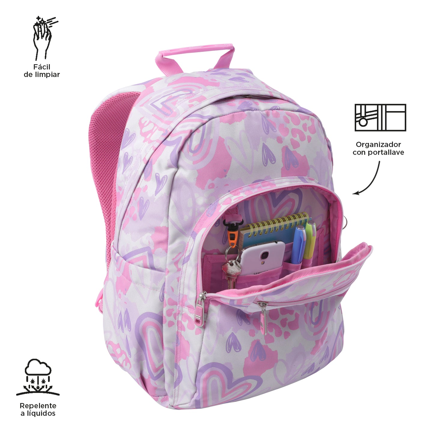 Mochila Escolar 8 a 12 anos Acuarela 6HF