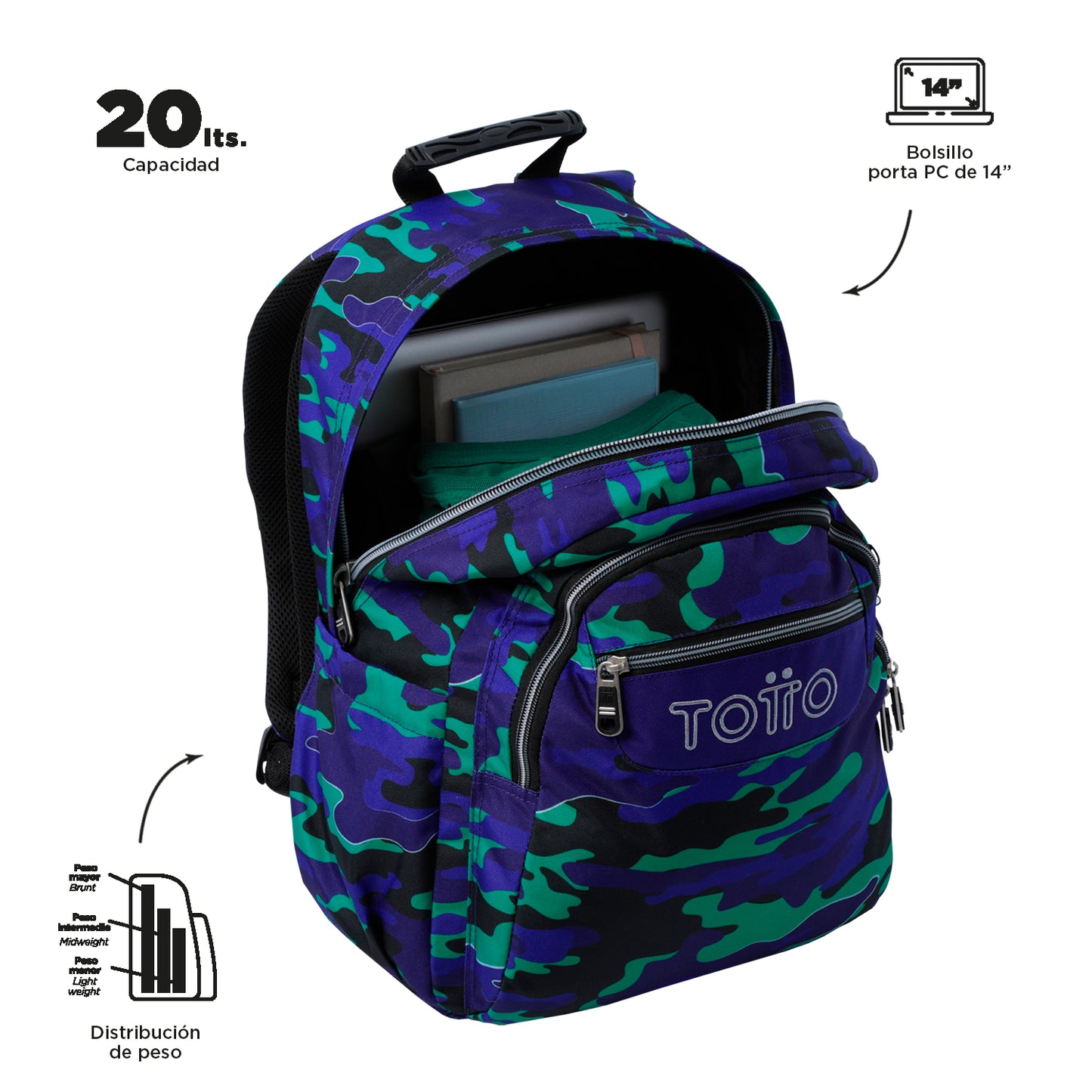Mochila Escolar 8 a 12 anos Acuarela 8JY