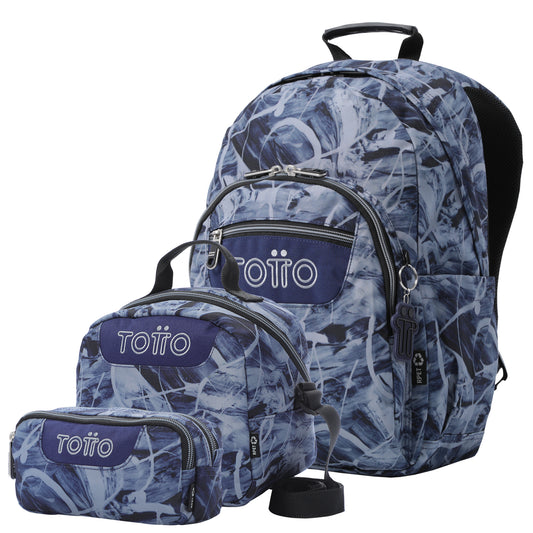 Conjunto Mochila+Lancheira+Estojo Duplo 6YG