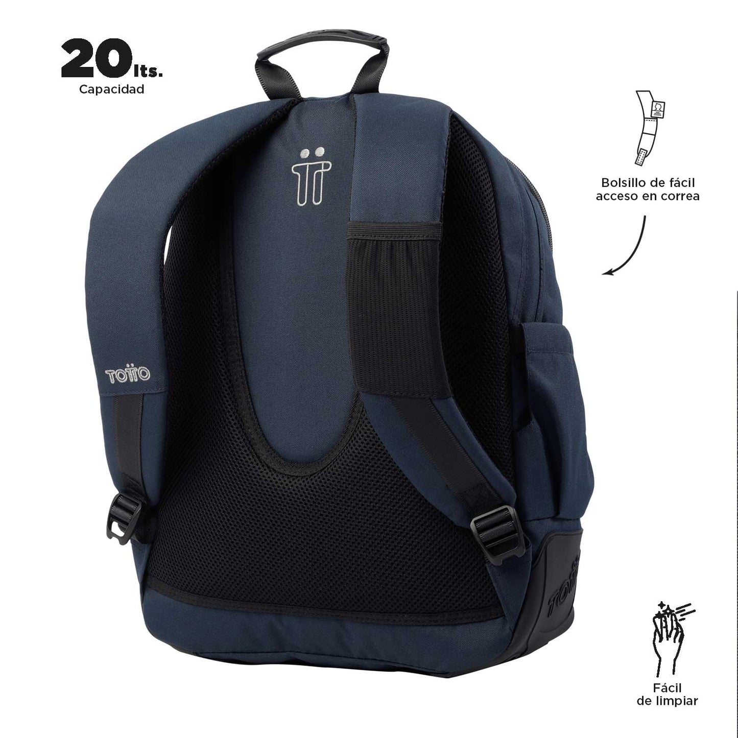 Mochila Escolar 8 a 12 anos Rayol Azul-Marinho