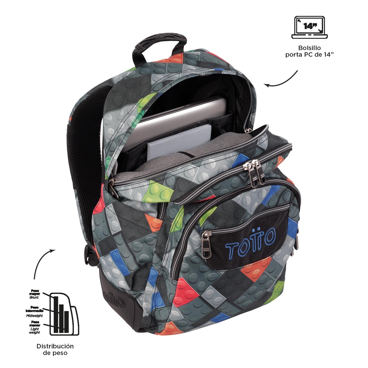 Mochila Escolar 8 a 12 anos Rayol 4YP