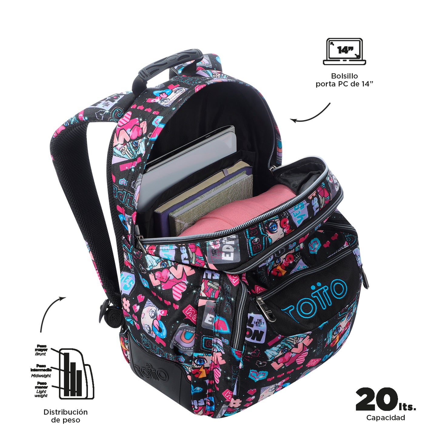 Mochila Escolar 8 a 12 anos Rayol 6CZ