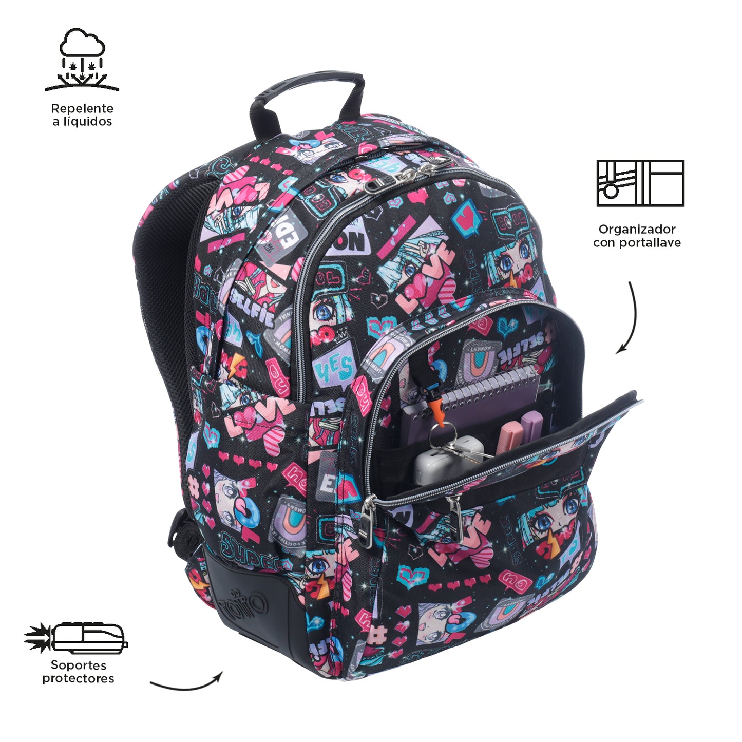 Mochila Escolar 8 a 12 anos Rayol 6CZ
