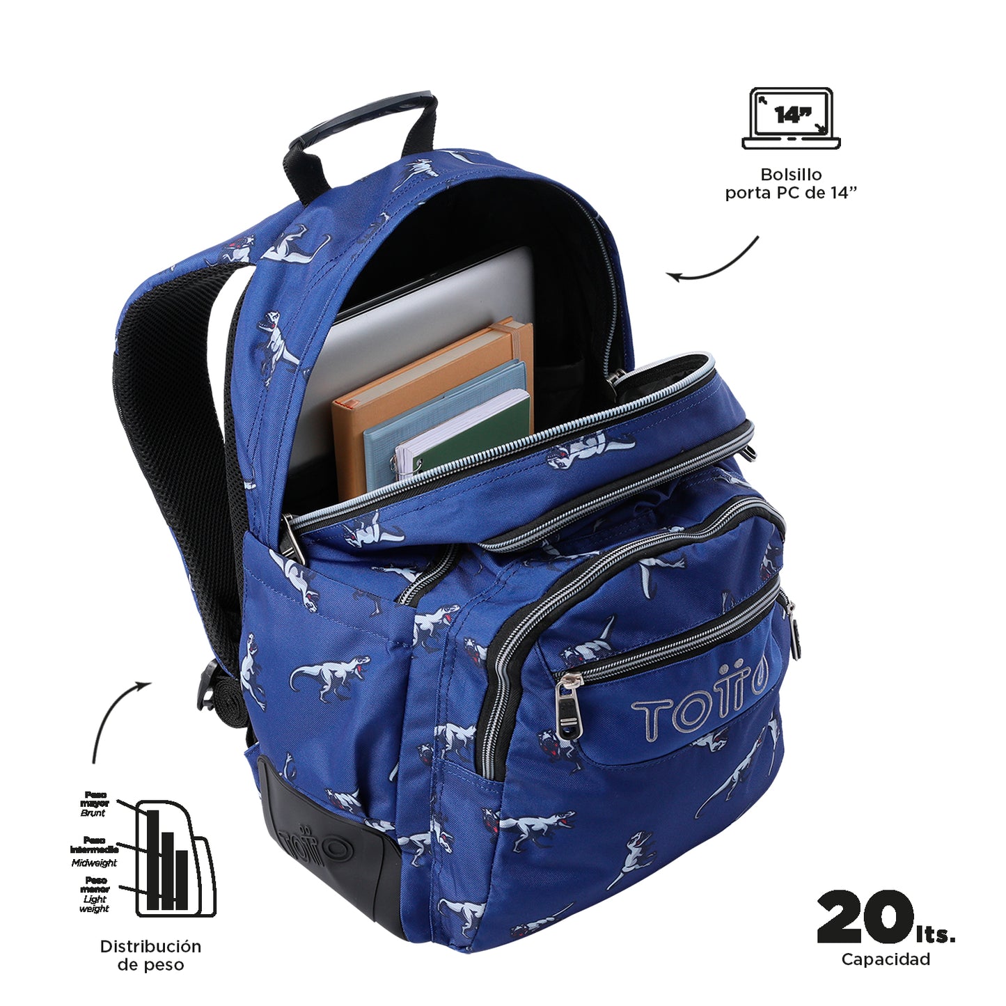 Mochila Escolar 8 a 12 anos Rayol 9JB