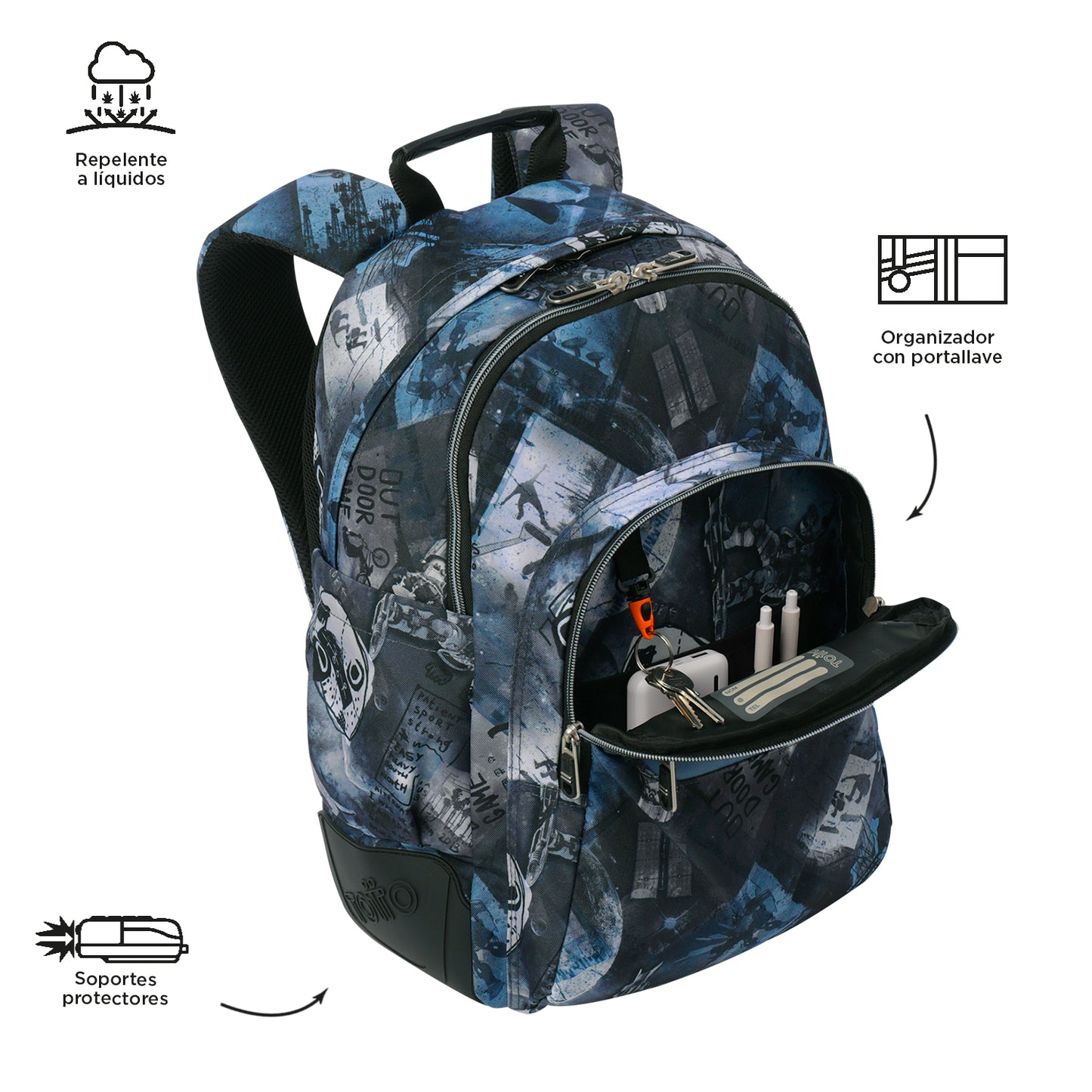 Mochila Escolar 8 a 12 anos Rayol 0G6