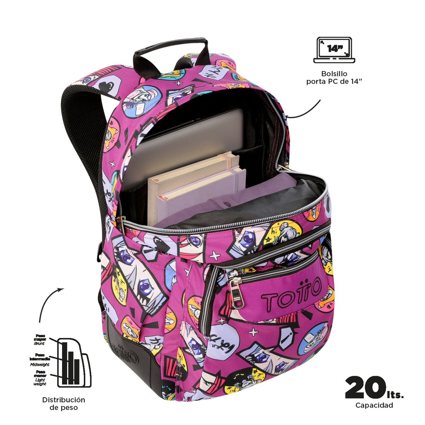 Mochila Escolar 8 a 12 anos Rayol 1KC