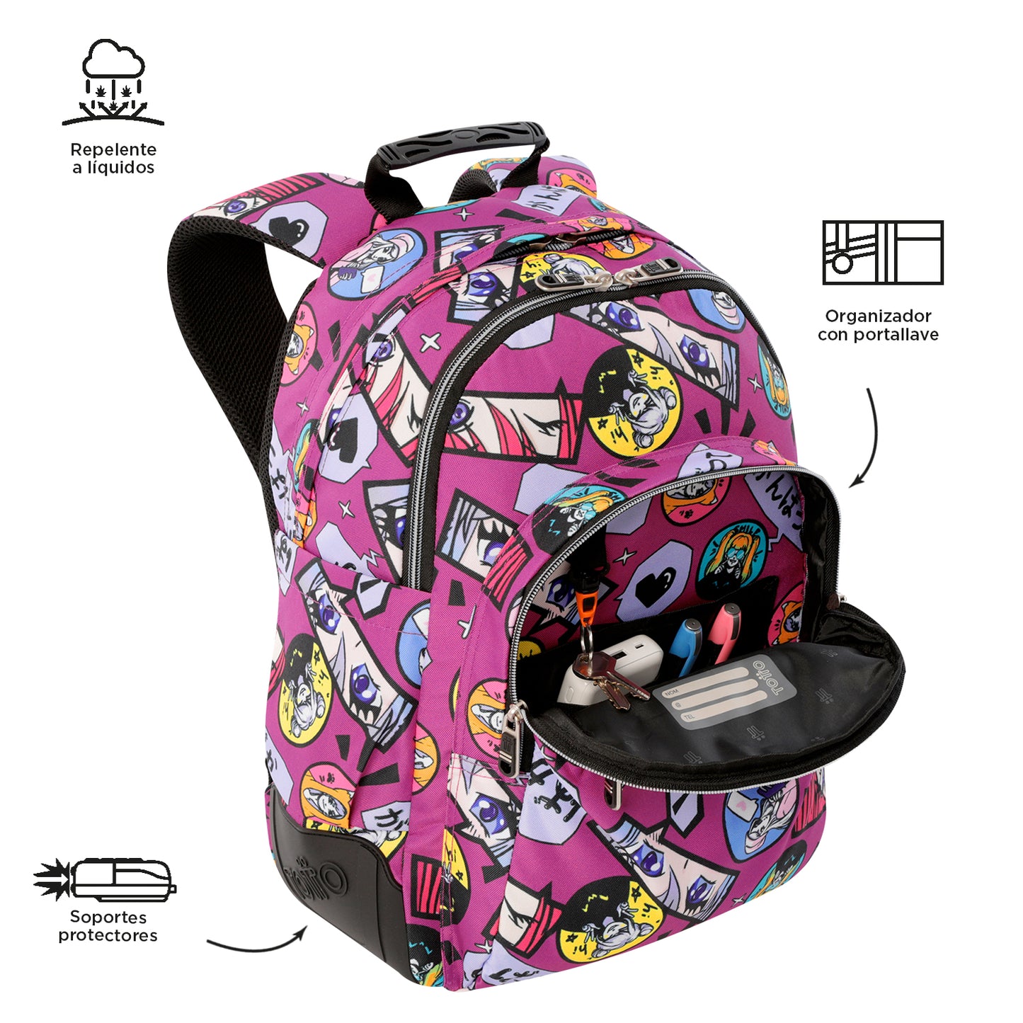 Mochila Escolar 8 a 12 anos Rayol 1KC