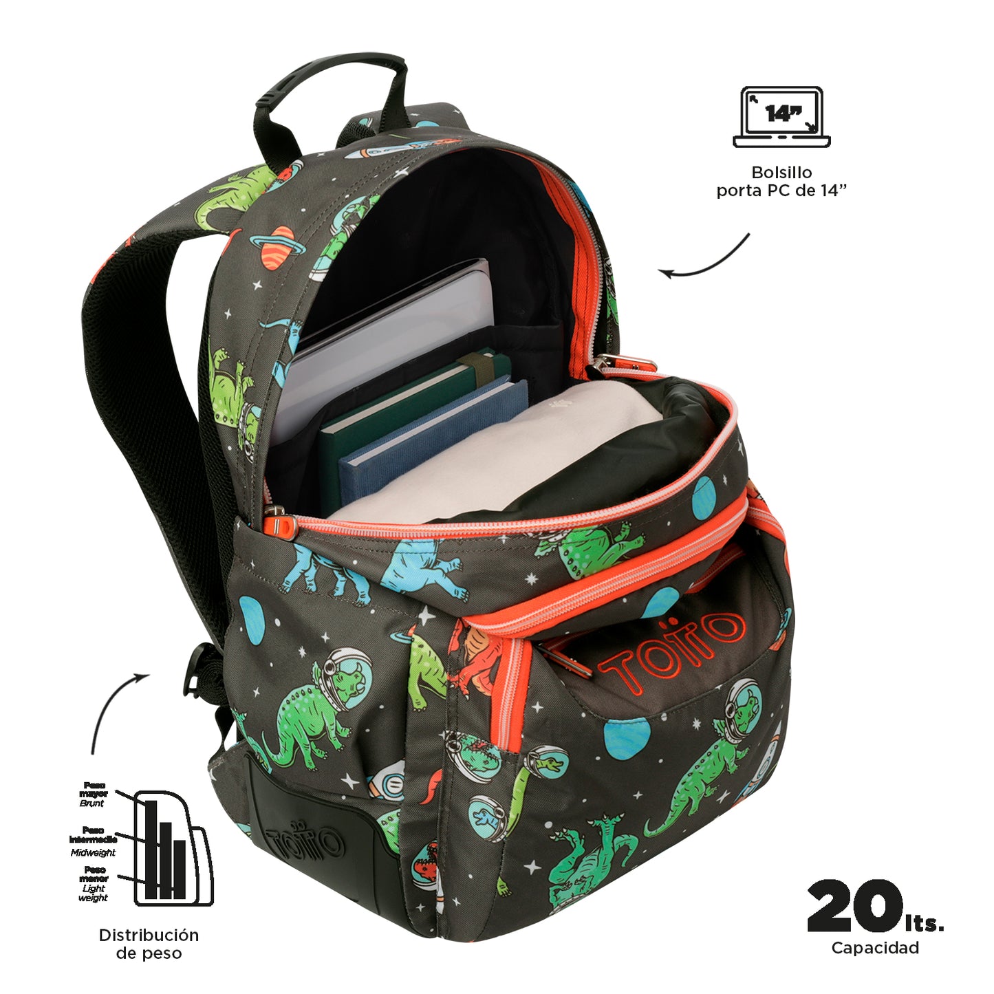 Mochila Escolar 8 a 12 anos Rayol 1WE
