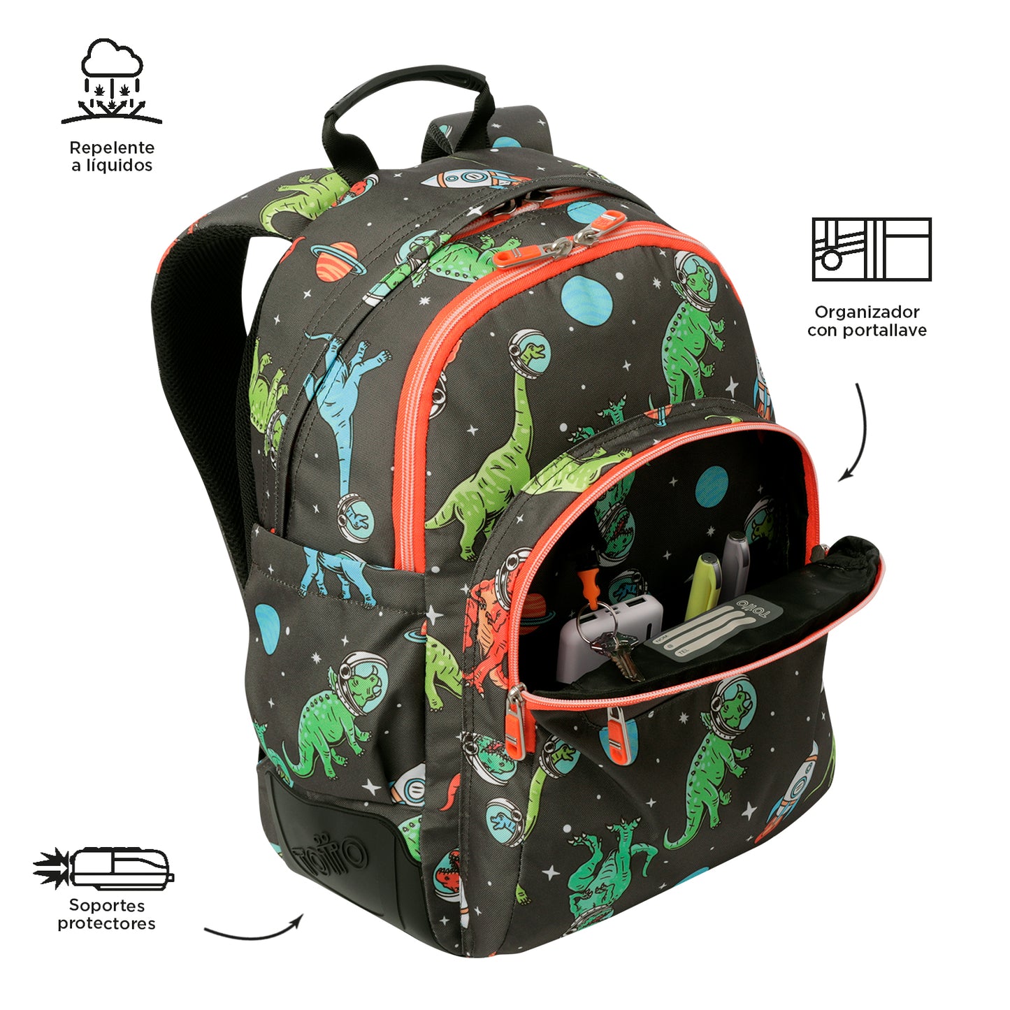 Mochila Escolar 8 a 12 anos Rayol 1WE