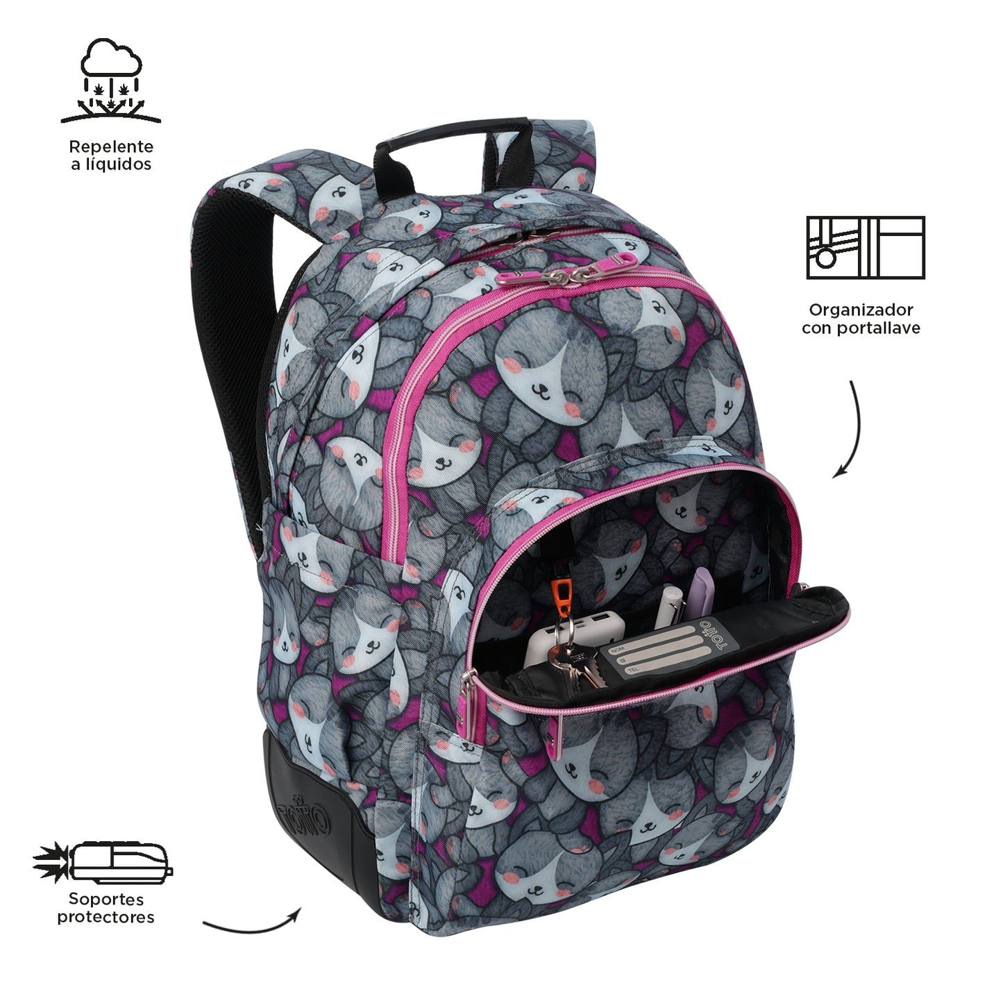 Mochila Escolar 8 a 12 anos Rayol 7YI