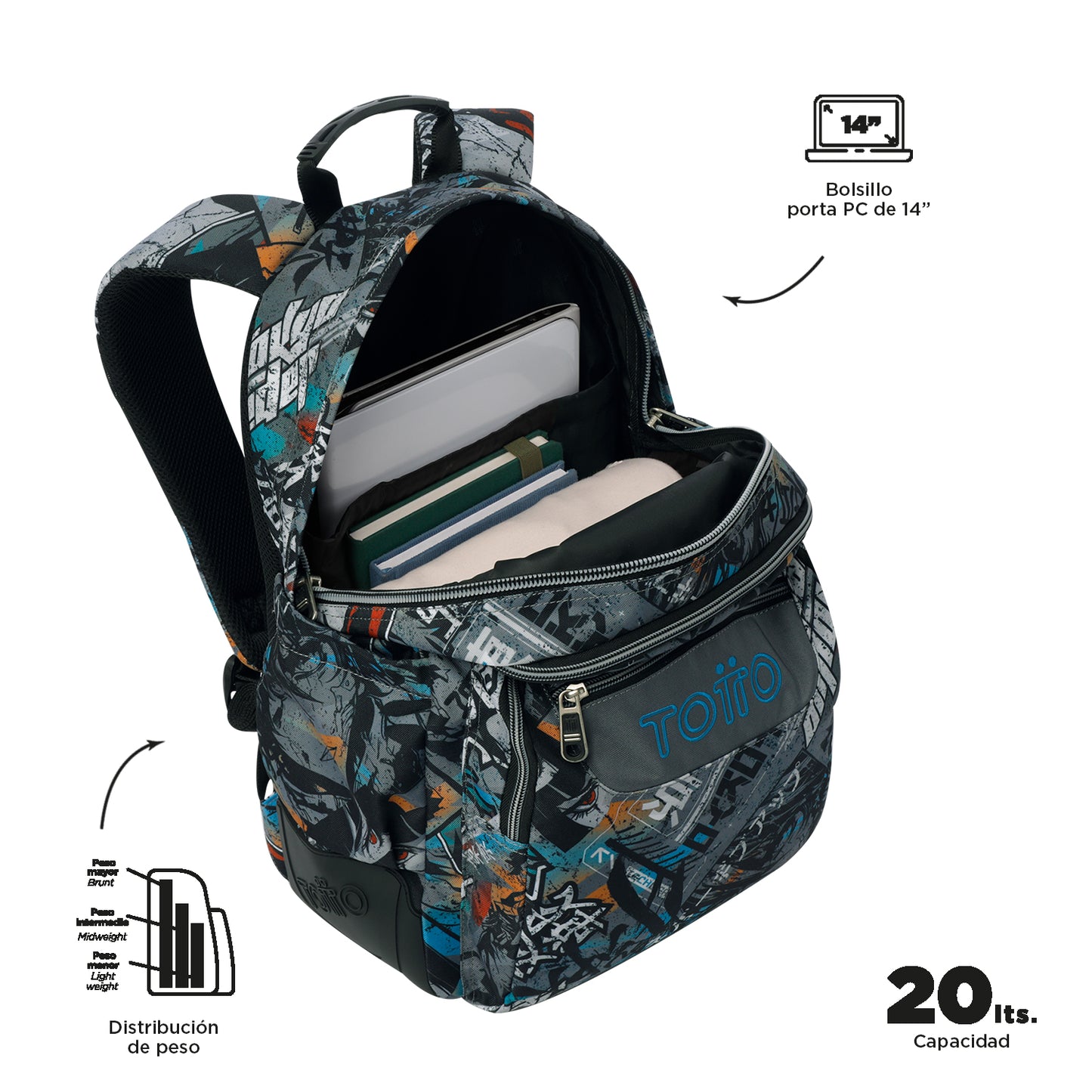Mochila Escolar 8 a 12 anos Rayol 7YL