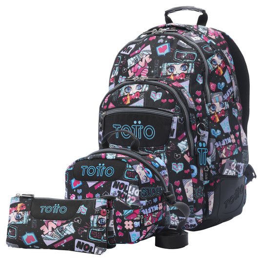 Conjunto Mochila+Lancheira+Estojo Triplo 6CZ
