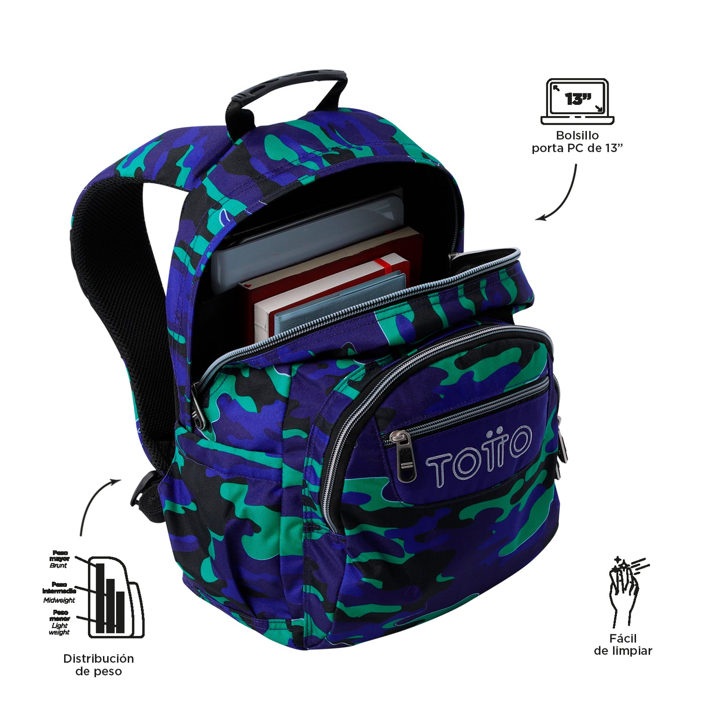 Mochila Escolar 6 a 7 anos Gommas 8JY