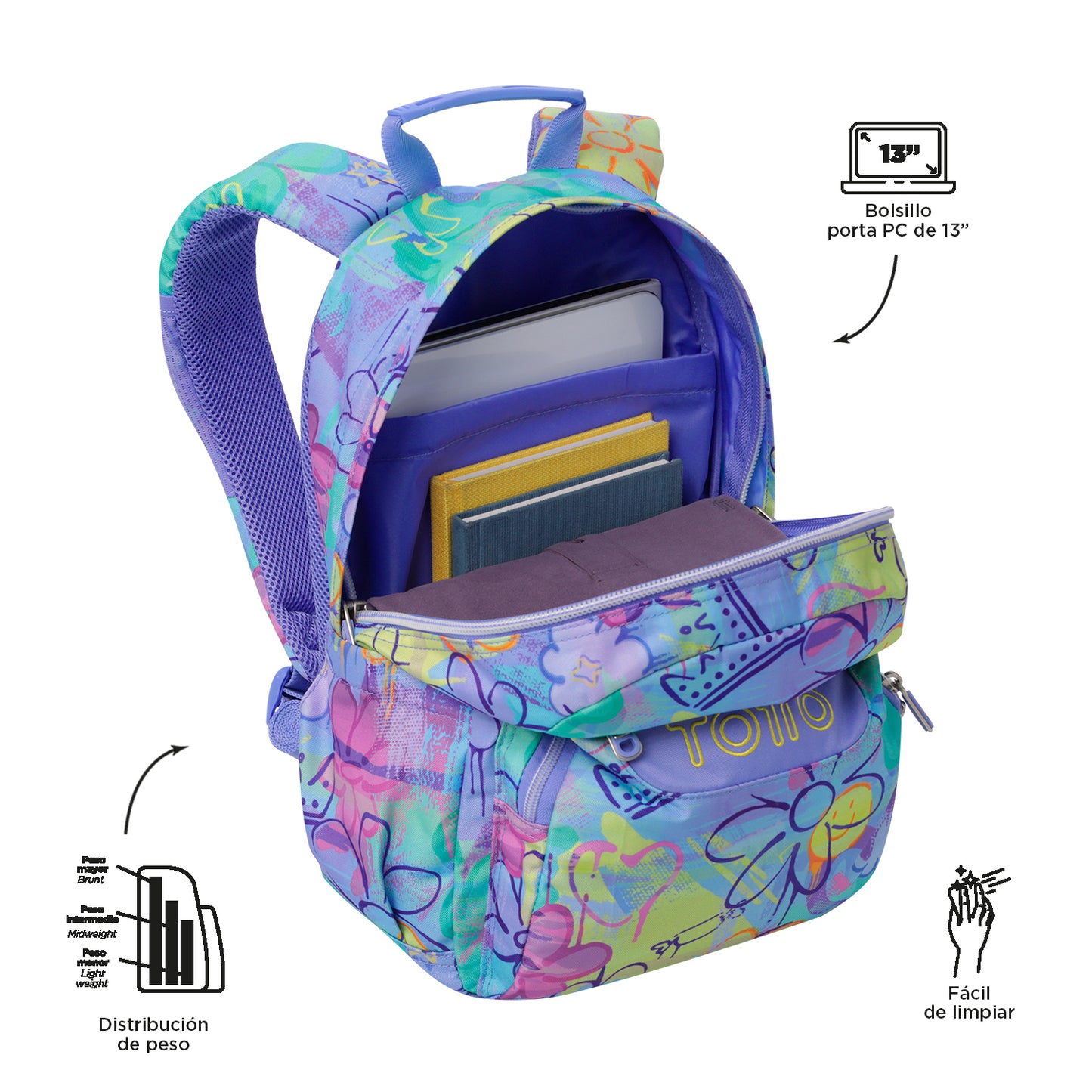 Mochila Escolar 6 e 7 anos Gommas 5Q8