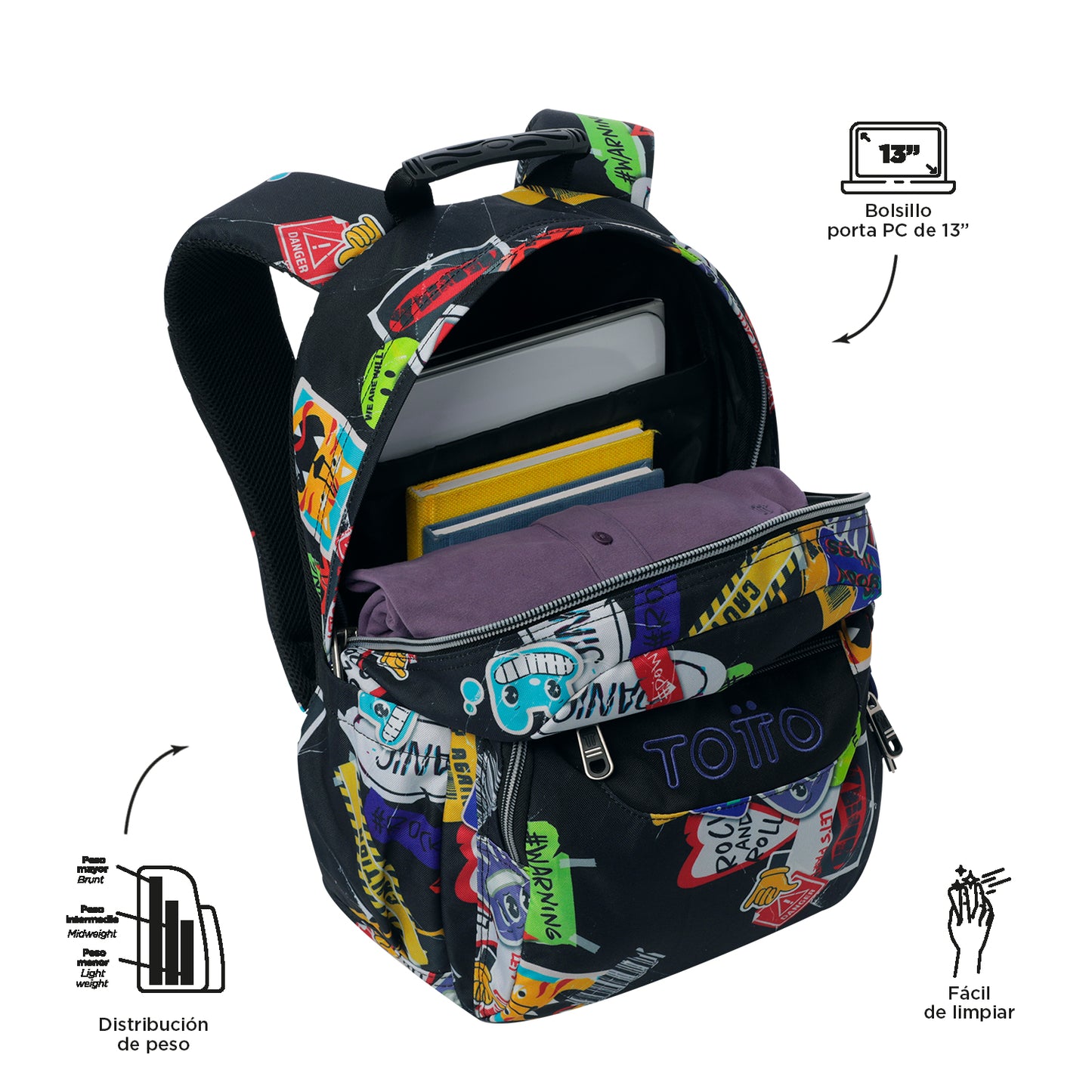 Mochila Escolar 6 e 7 anos Gommas 8C5