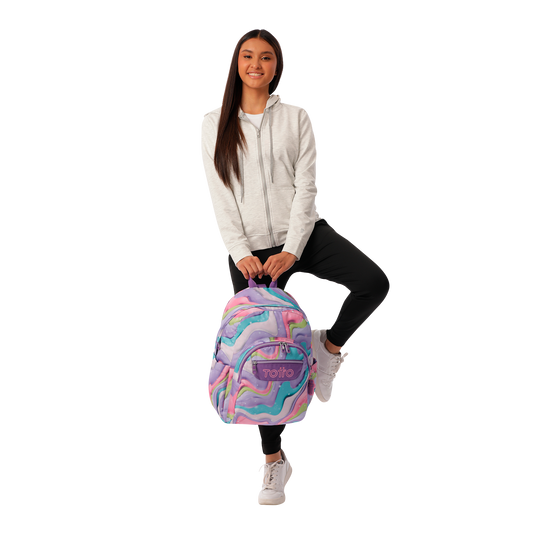 Mochila Escolar 8 a 12 anos Acuareles 4QR