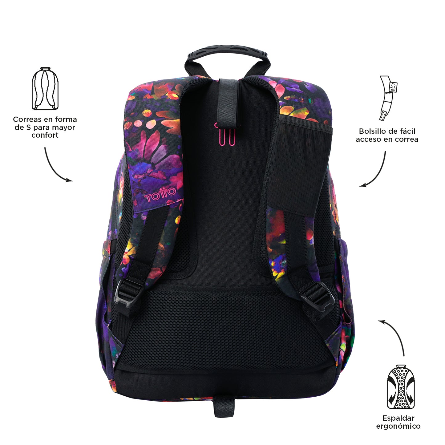 Mochila Escolar 8 a 12 anos Acuareles 5Q5