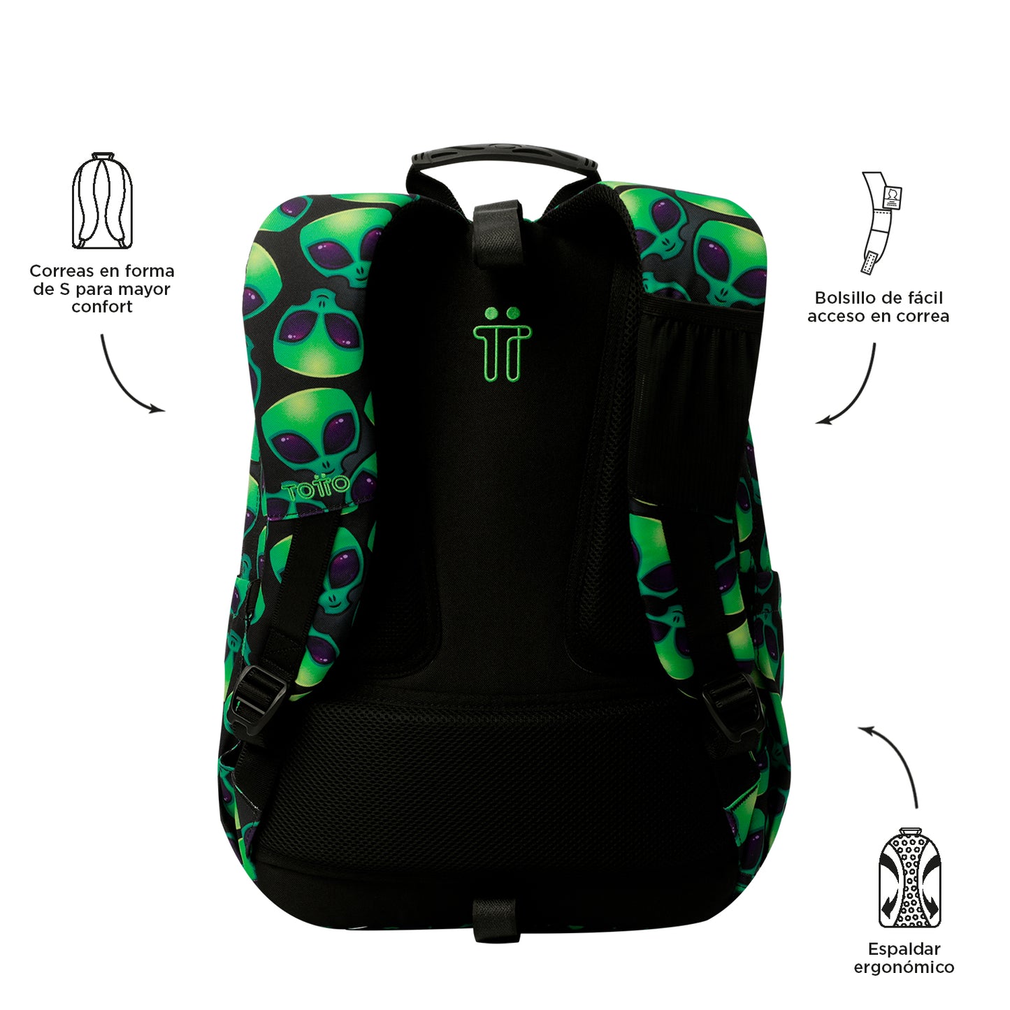 Mochila Escolar 8 a 12 anos Acuareles 6DS