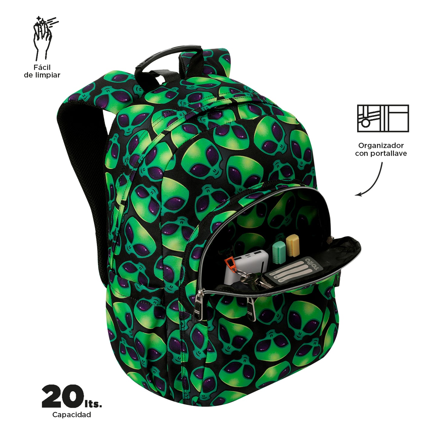 Mochila Escolar 8 a 12 anos Acuareles 6DS