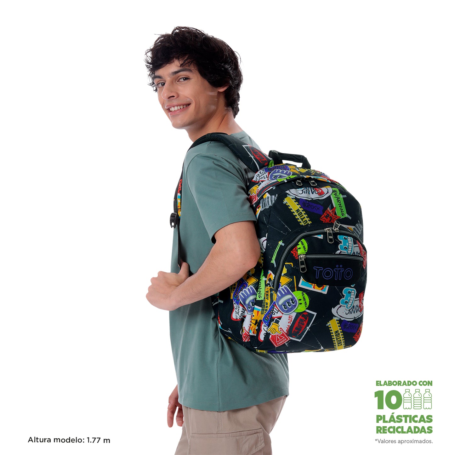 Mochila Escolar 8 a 12 anos Acuareles 8C5