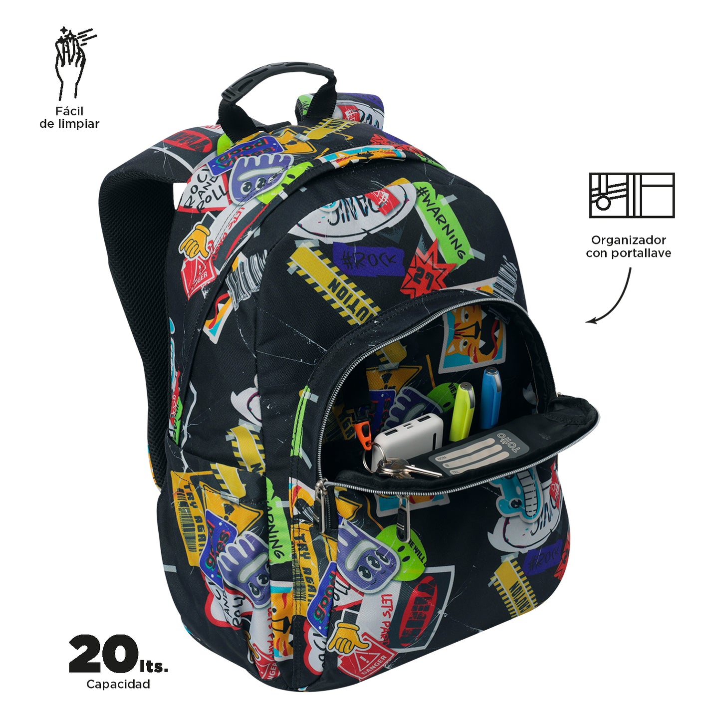 Mochila Escolar 8 a 12 anos Acuareles 8C5