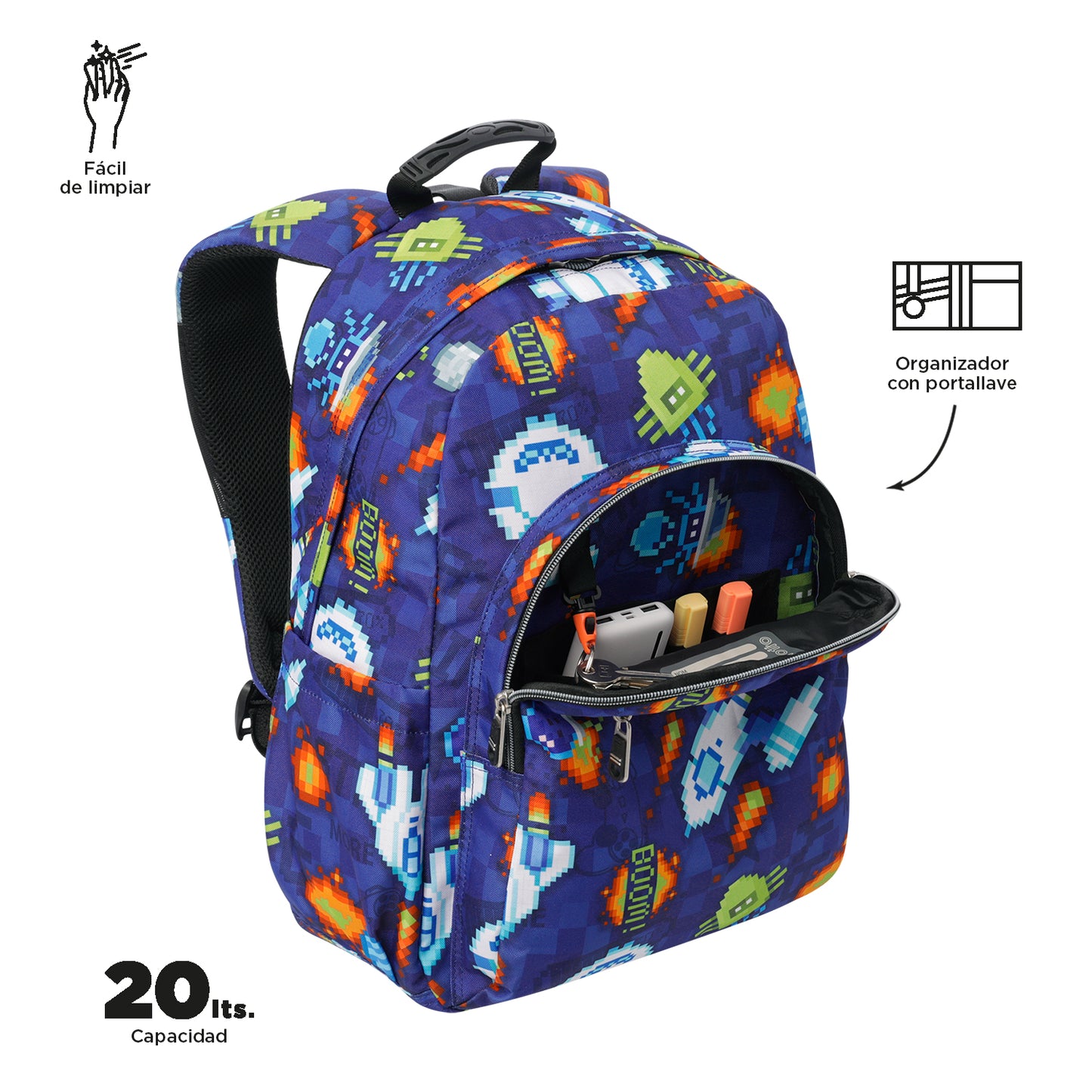 Mochila Escolar 8 a 12 anos Acuareles 8FK
