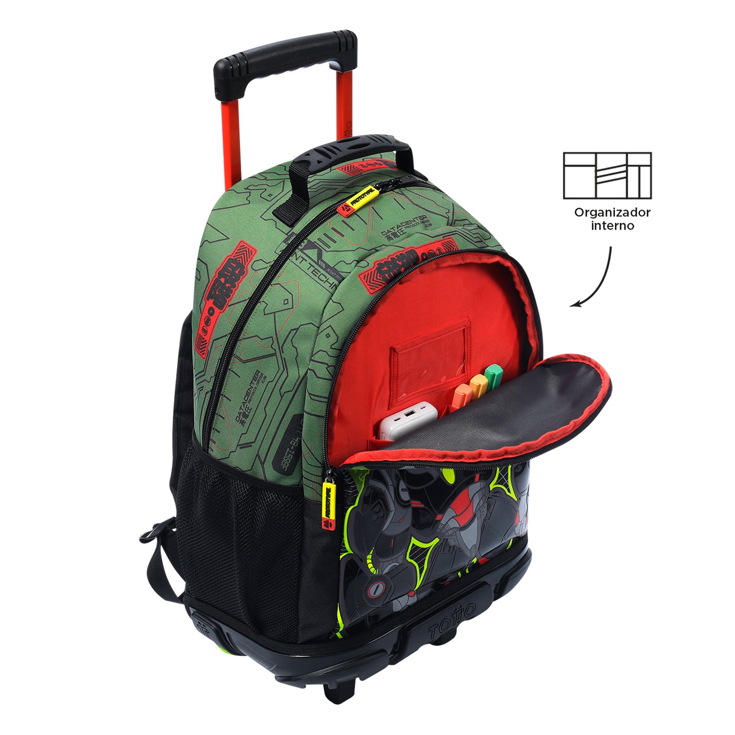 MOCHILA COM RODAS INFANTIL L 8 a 10 anos ARGON 5D7
