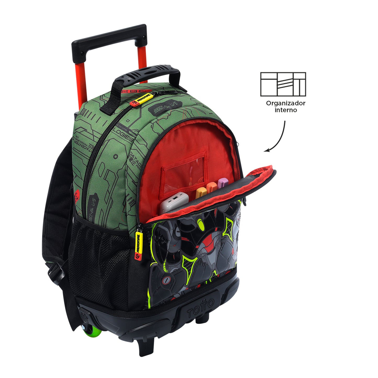 MOCHILA COM RODAS INFANTIL M 6 a 7 anos ARGON 5D7