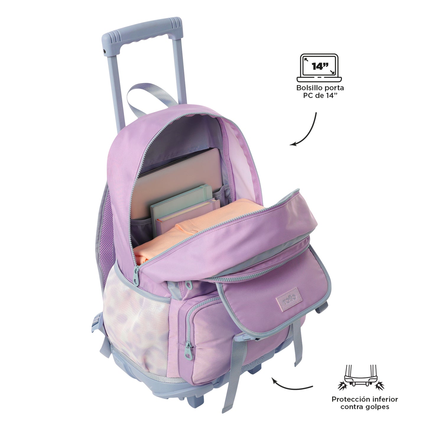 MOCHILA COM RODAS L 8 a 10 anos CLOW Z0L
