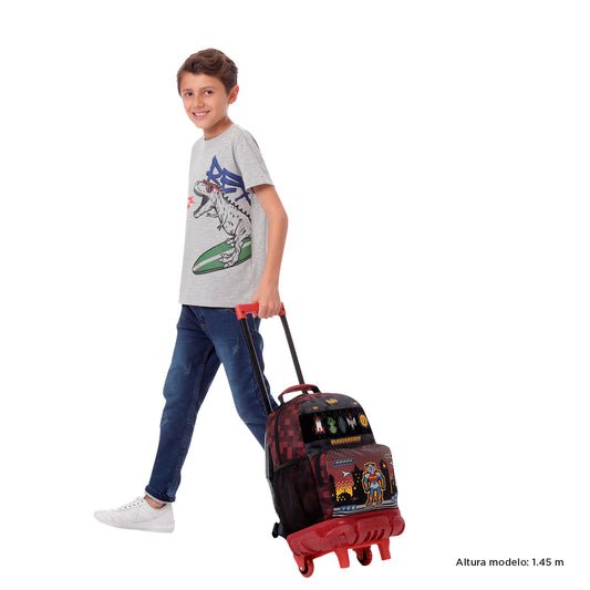 MOCHILA COM RODAS INFANTIL M 6 e 7 anos DIGIBOT 6RX