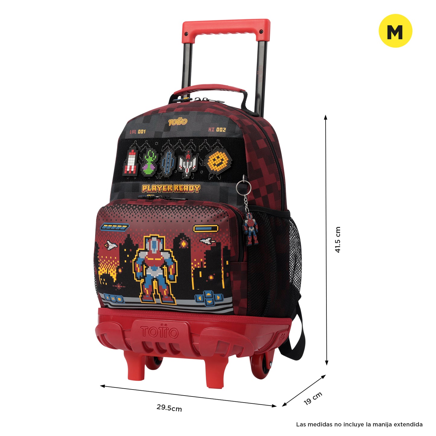 MOCHILA COM RODAS INFANTIL M 6 e 7 anos DIGIBOT 6RX