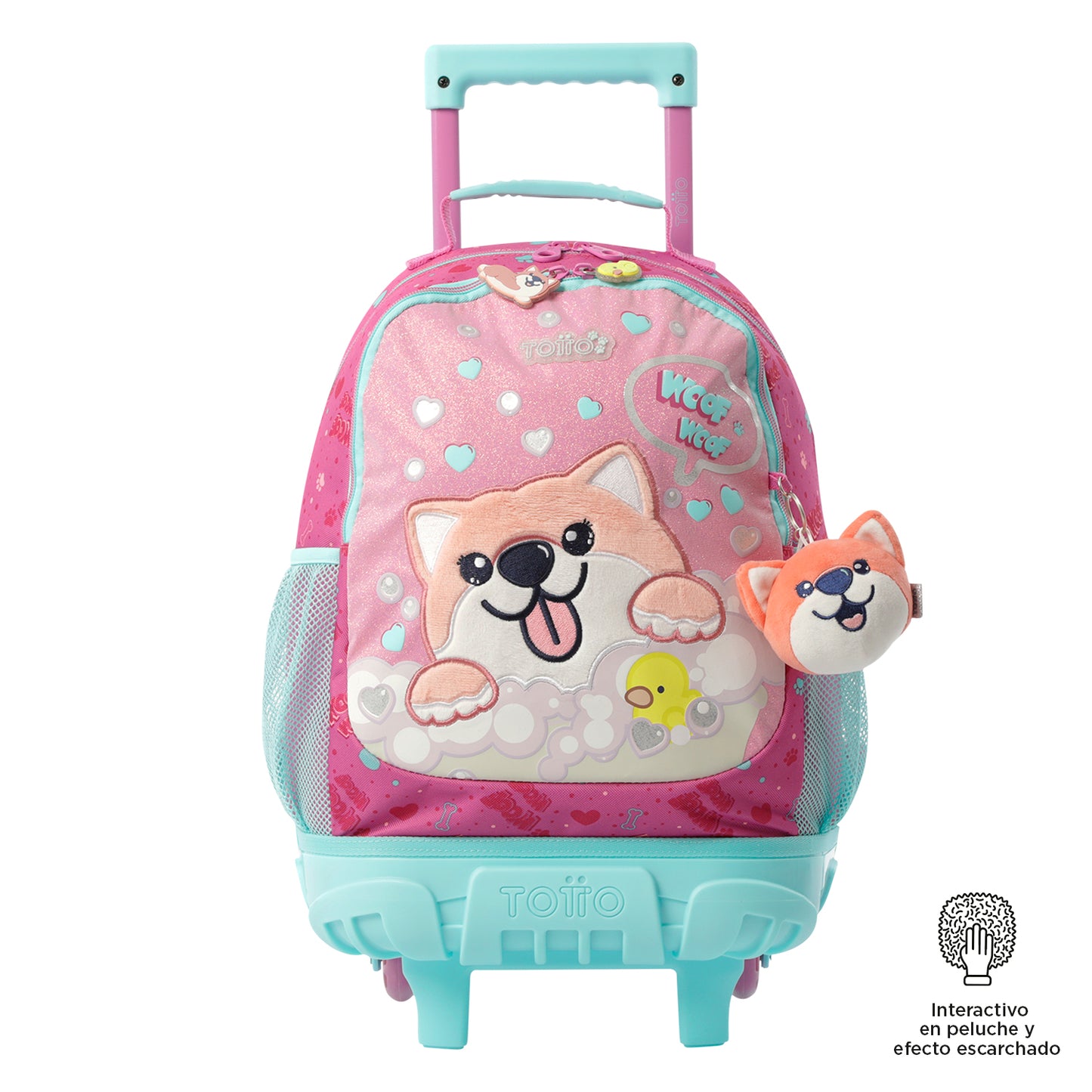 MOCHILA COM RODAS M 6 e 7 anos DOGGY LOVE 1K6