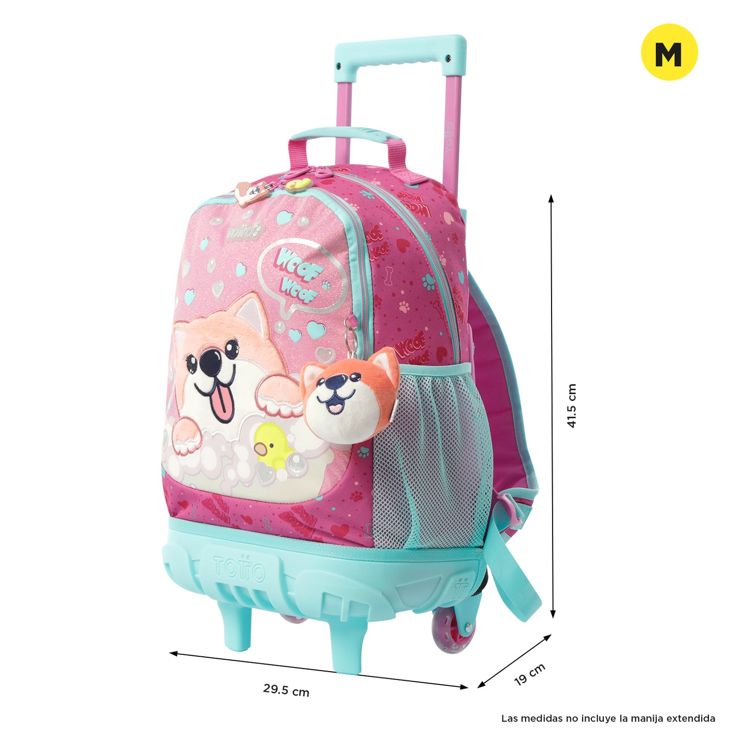 MOCHILA COM RODAS M 6 e 7 anos DOGGY LOVE 1K6