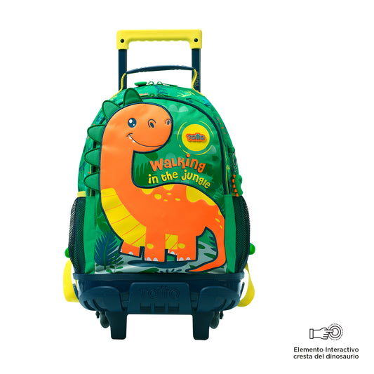 MOCHILA COM RODAS INFANTIL M 6 a 7 anos DINOMAX 5D6