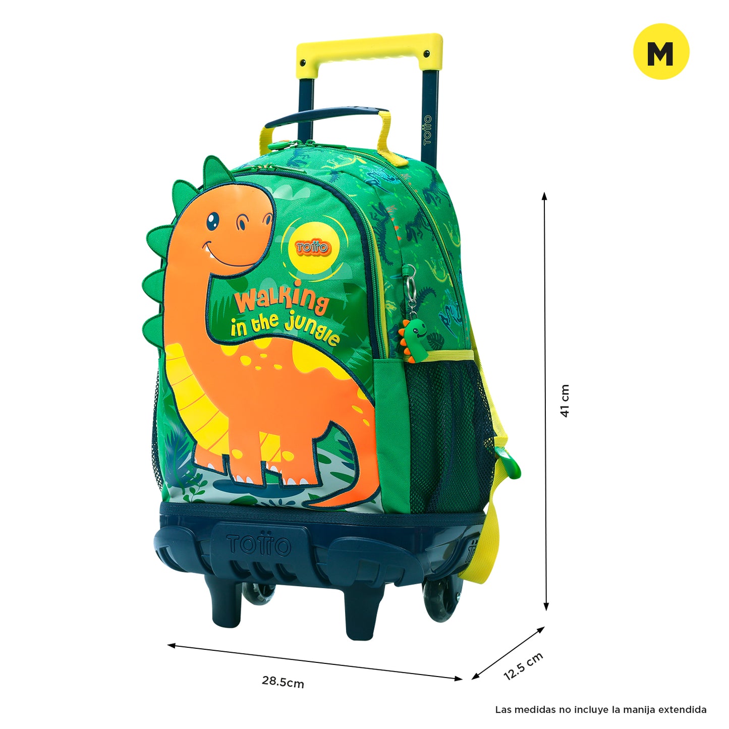MOCHILA COM RODAS INFANTIL M 6 a 7 anos DINOMAX 5D6